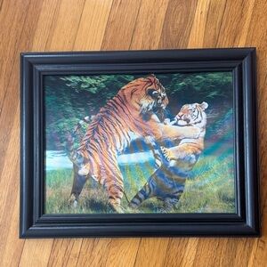 Framed Tiger Lenticular Print